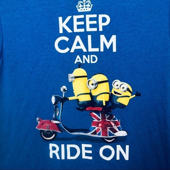 Minion blue graphic T Keep calm right‎ on size XL - Picture 2 of 4